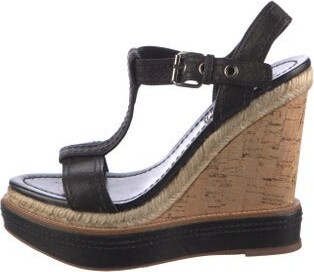 Miu Miu Leather Colorblock Pattern Espadrilles