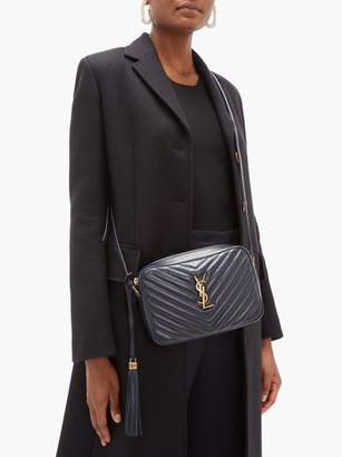 Saint Laurent Lou Medium Quilted-leather Cross-body Bag - Womens - Navy