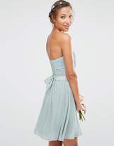 Thumbnail for your product : Asos Tall Wedding Chiffon Bandeau Mini Dress With Detachable Corsage