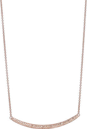Monica Vinader Skinny curve 18ct rose gold-plated diamond necklace