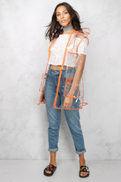 Thumbnail for your product : Rare Clear and Orange Transparent Rain Mac