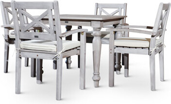 Gracie Oaks Square 5-Piece Dining Set With Comfortable Chairs And Spacious Table, Perfect For Family Meals And Entertaining Guests.