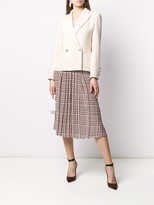 Thumbnail for your product : Alessandra Rich High-Waisted Houndstooth Skirt