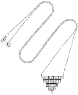 Ileana Makri Pyramid 18-karat White Gold Diamond Necklace