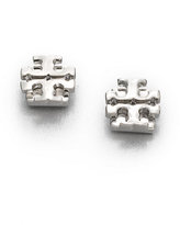Thumbnail for your product : Tory Burch T Logo Small Stud Earrings/Silvertone