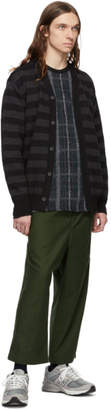 Comme des Garcons Homme Black Wool Check Crewneck Sweater