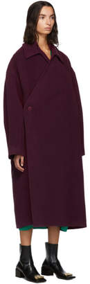 Balenciaga Purple Camel Wrap Coat