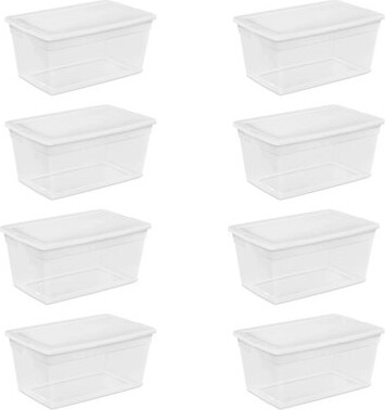 Sterilite Clear Plastic Stacking Storage Container Box w/ Lid - ShopStyle