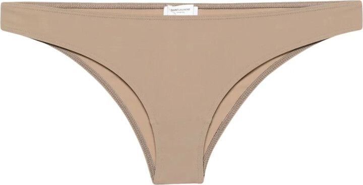 Saint Laurent Elasticated-Waistband High-Cut Bikini Bottoms
