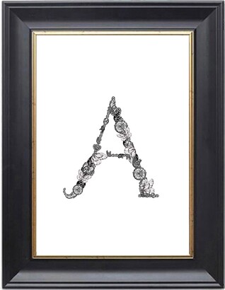 Johanna Fleming - Alphabet Typography Letter A Fine Art Print A4