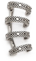 Thumbnail for your product : House Of Harlow Engraved 4 Ring Ear Cuff