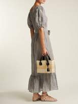 Thumbnail for your product : Lisa Marie Fernandez Puff Sleeve Seersucker Dress - Womens - Black Stripe