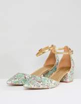 Thumbnail for your product : ASOS Design Sizzle Wide Fit Embellished Mid Heels