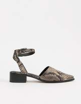 Thumbnail for your product : ASOS Design Mamba Pointed Flat Shoes