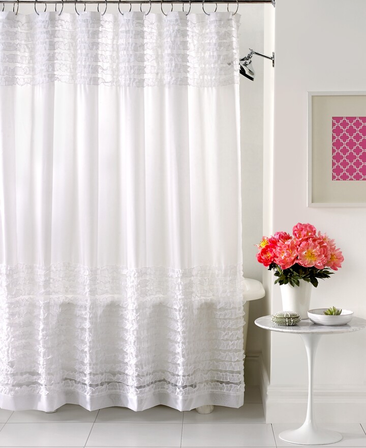 Sheer Shower Curtain The World S, Sheer Top Fabric Shower Curtain