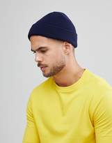 Thumbnail for your product : ASOS DESIGN fisherman beanie in navy