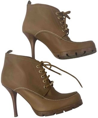 Christian Dior Camel Leather Heels