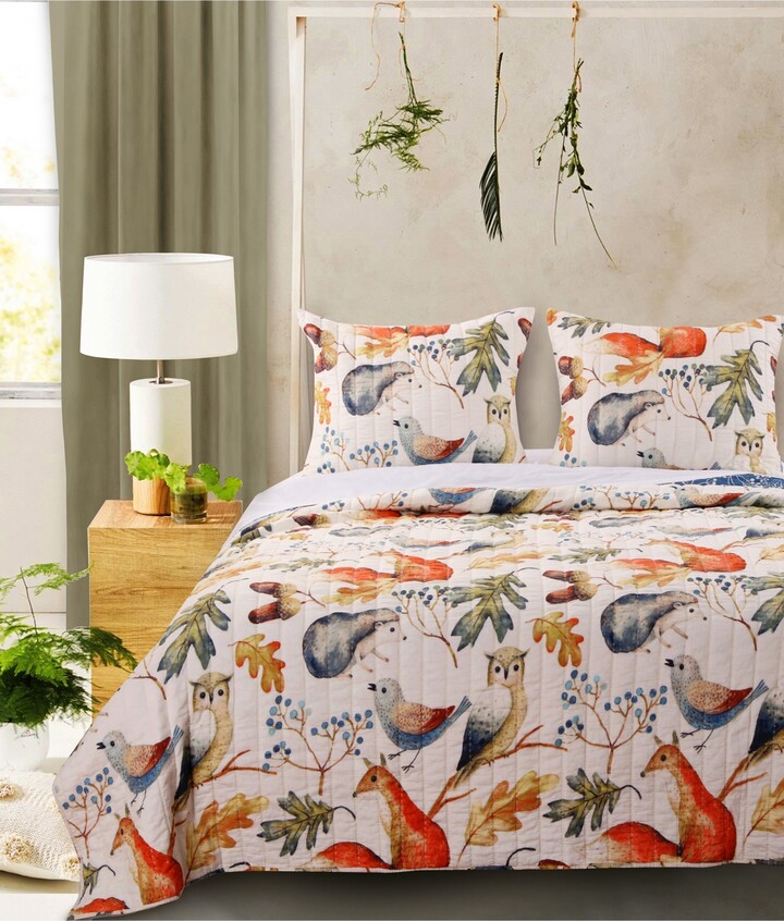 Greenland Home Fashions Willow 3-Pc. Quilt Set, King
