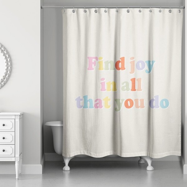 Creative Products CreativeProductsFindJoyinAllthatYouDo71x74ShowerCurtain