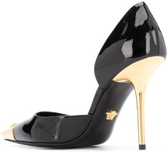 Versace Two-Tone Pointed Pumps