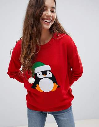 Brave Soul penguin christmas sweater