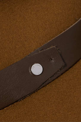 Rag & Bone Kacy Leather-trimmed Wool-felt Fedora - Tan