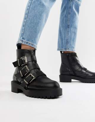 multi buckle ankle boots