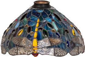 12" Wide Tiffany Hanging Head Dragonfly Shade