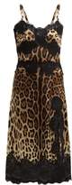 Thumbnail for your product : Dolce & Gabbana Leopard Print Silk Blend Satin Dress - Womens - Leopard