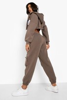 Thumbnail for your product : boohoo Utility Cropped Tracksuit