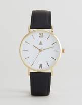 Thumbnail for your product : ASOS Curve Classic Black Leather Watch