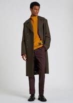 Thumbnail for your product : Paul Smith Men's Khaki Wool-Hopsack Double Breasted Overcoat