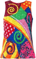 Thumbnail for your product : Manish Arora Swirl Patchwork Sequinned Top