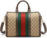 Thumbnail for your product : Gucci Vintage Web Boston Bag, Beige/Ebony/Cocoa