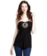 Thumbnail for your product : Sky black stretch jersey open medallion tube top