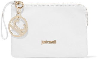 Just Cavalli Faux textured-leather clutch