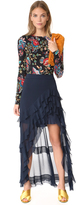 Thumbnail for your product : Alice + Olivia Lavera Asymmetrical Ruffle Skirt
