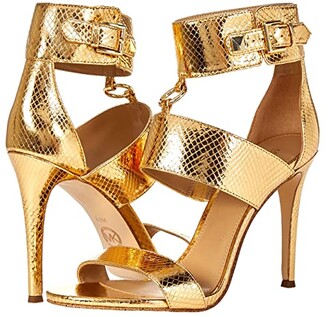michael kors gold shoes heels