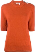 Thumbnail for your product : Chloé Cashmere Buttoned Shoulders Top