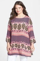 Thumbnail for your product : Isabella Collection Persaman New York 'Isabella' Silk Tunic (Plus Size)
