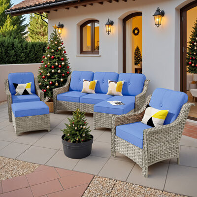 Wildon Home Harper 7 - Person Outdoor Seating Group with Cushions