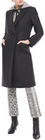 Thumbnail for your product : Alice + Olivia French Cotton Terry-paneled Wool-blend Brushed-felt Hooded Coat
