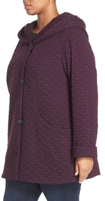Gallery Plus Size Women's Quilted Hooded Jacket