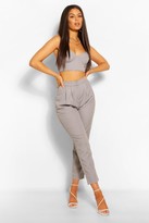 Thumbnail for your product : boohoo Woven Tailored Pleat Tapered Trouser