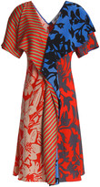 Thumbnail for your product : Diane von Furstenberg Paneled Printed Silk Crepe De Chine Dress