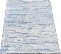 Isabelline One-of-a-Kind Frayer Hand-Knotted 2' x 3' Wool Area Rug in Blue/Light Gray