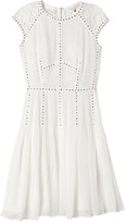 Thumbnail for your product : Rebecca Taylor Cap Sleeve Dress With Lace Inset And Nailheads