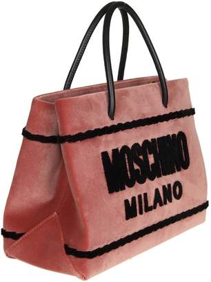 Moschino Handbag In Velvet Color Pink