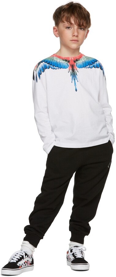 Marcelo Burlon County of Milan Kids Black Tempera Cross Lounge Pants