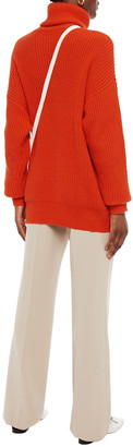 Autumn Cashmere Oversized Ribbed Cashmere Turtleneck Sweater